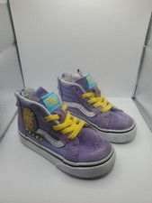 Vans SK-8 Hi Zip Youth Size 6 The Simpsons "Lisa For President" Kids Shoes
