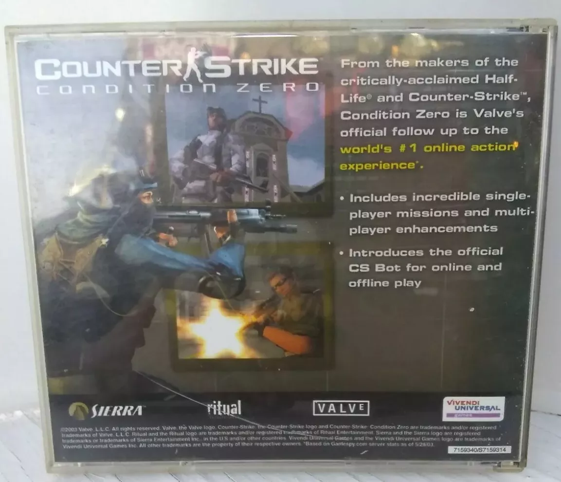 DVD Jogo de Video Game: Counter Strike Condition Zero PC - D0115