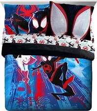 Spider-Man "Across the Spider-Verse Glitch" Kids Reversible Bed Set-AB0BLCV7FLJ3