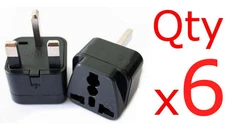 6pk USA US EU Europe To UK British Travel Plug Adapter Charger Outlet Converter