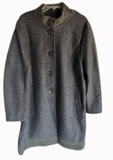 Geiger Austria Boiled Wool Rare Long Gray Natural Walk Coat Size 50 XL NWT 698