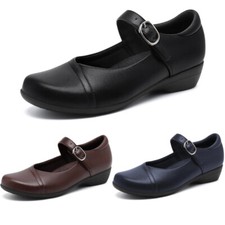 Mary Jane Flats for Women Dressy Ballet Flats Shoes Comfortable Round Toe Buckle