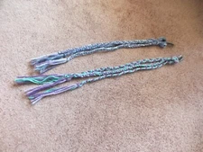 Handmade Dread Locks Fairy Braids Hair Clip Set 2 Purples Turquoise