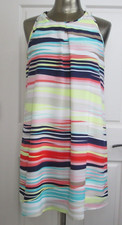Speckless Sheer Dress Womens Size M Chest 37 Striped Lined Sleeveless 318-26073