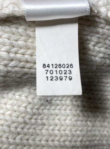 Vintage J Jill Women Knit Sweater Large Ivory Angora Blend Cable Bell Sleeves - Picture 6 of 7
