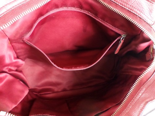 Coach F23284 Burgundy Red Leather Carrie XLarge Tote Shoulder Bag Good Cond - Picture 13 of 18