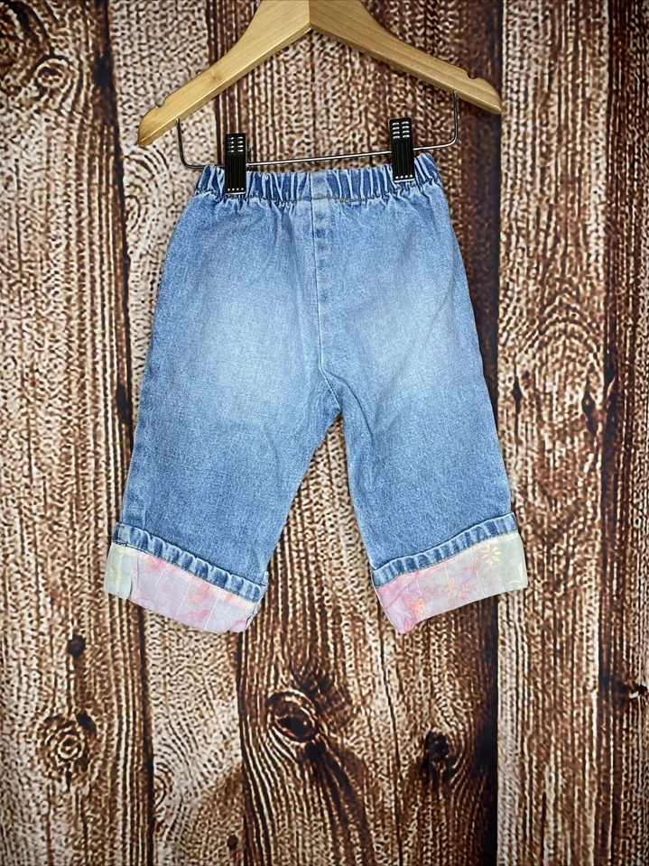 Cachcach Girl’s Denim Blue Jean Pull On Pants Size 2T Stretch Waist - Image 2 of 4