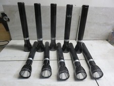 LOT OF 10 Maglite LED Mag Rechargeable Flashlight Black - TESTED WORKING