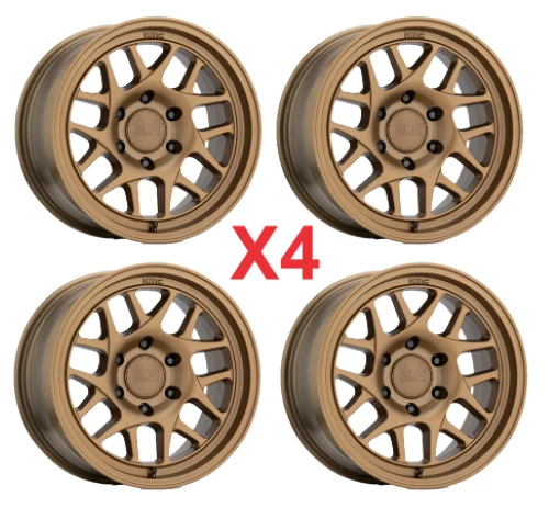 17 KMC KM717 MATTE BRONZE WHEELS RIMS TIRES 33125017 FITS FORD F-150 F150 6X135 - Image 2 of 4