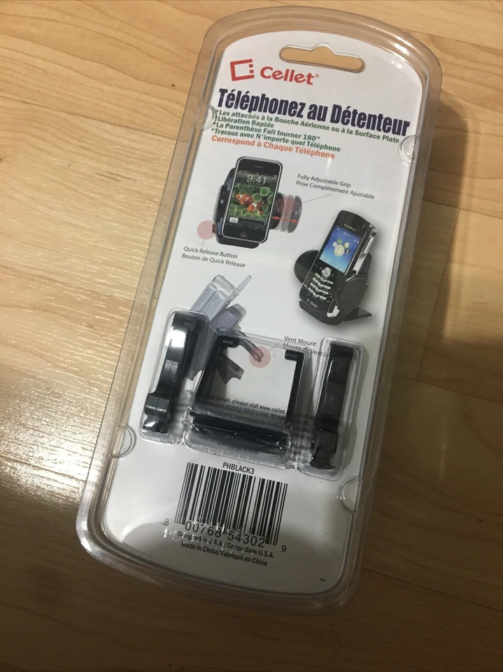 Cellet Universal Car Vent or Dash Mount Phone Holder with Adjustable Grip - Image 4 of 4