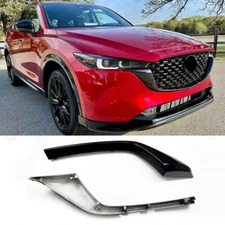 For Mazda CX-5 2022-2024 Glossy Black Front Bumper Grille Cover Assembly Parts