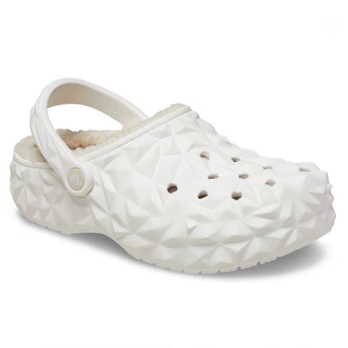 Crocs Classic Lined Geometric Clog White  Women’s Size 8 - Men’s Size 6 NEW