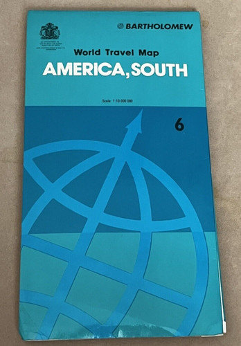 Vintage Bartholomew World Travel Map South America 1982