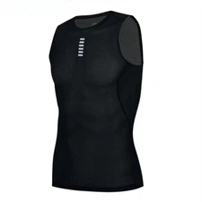Men's Base Layer Sleeveless Quick Dry Cycling Undershirt MTB Bike Vests Bicycle