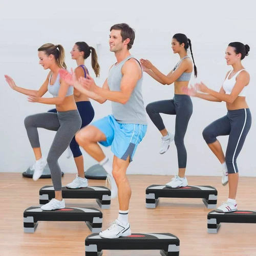 Paso a paso aeróbico de fitness de 31"" con elevadores ajuste 4" - 6" - 8" - Imagen 5 de 11