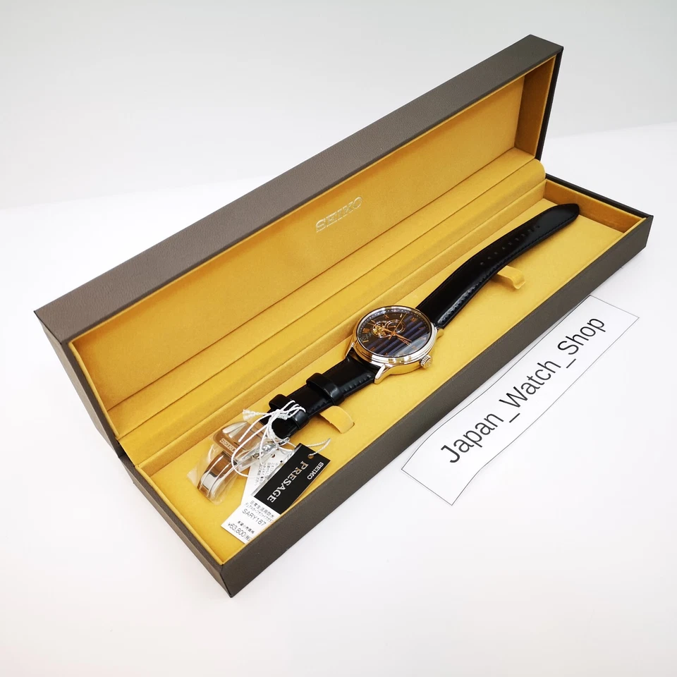 SEIKO PRESAGE Basic SARY187 Blue Automatic See-through Back Men Watch New in Box - Image 3 of 4