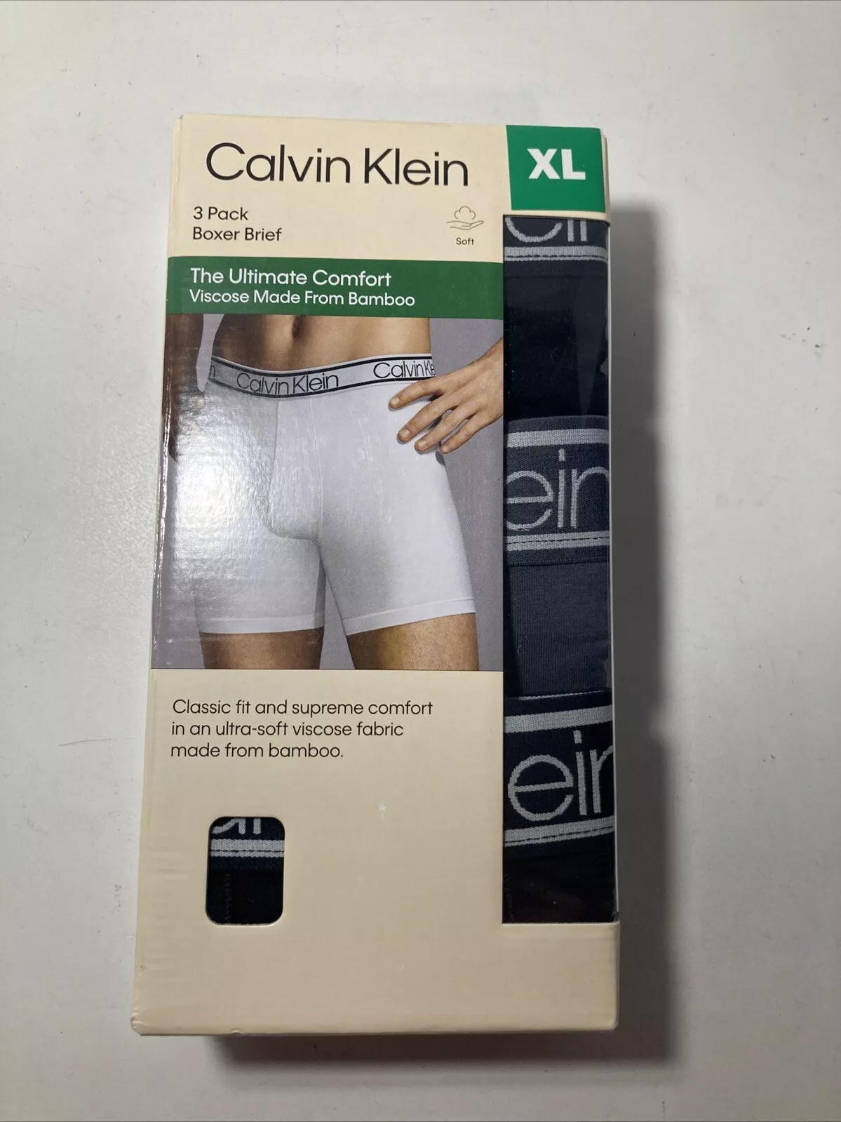 Lot de 3 boxers Calvin Klein Ultimate Comfort homme XL noir/gris neuf