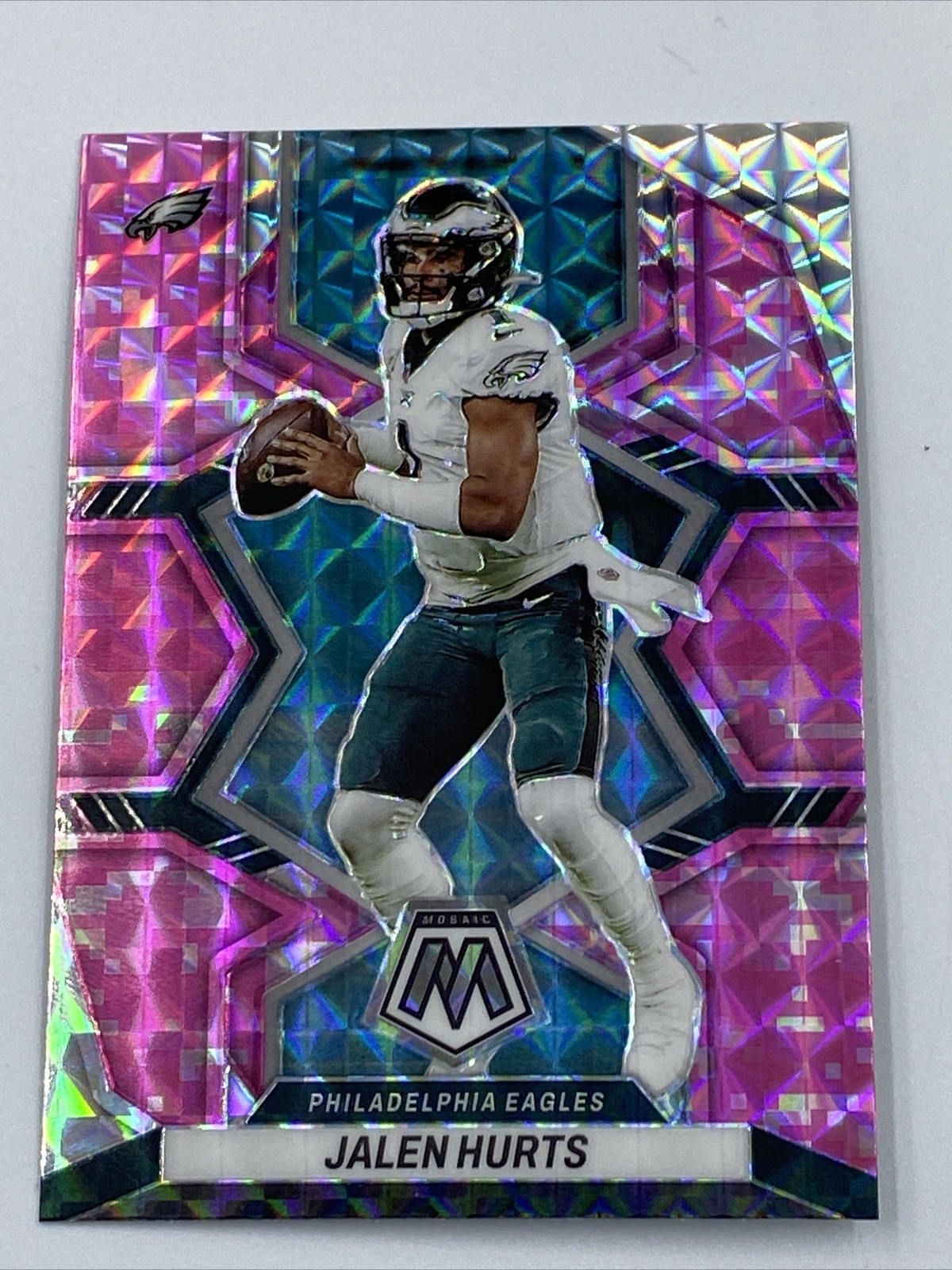 JALEN HURTS 2022 Panini Mosaic Pink Camo Prizm #156 Philadelphia Eagles QB