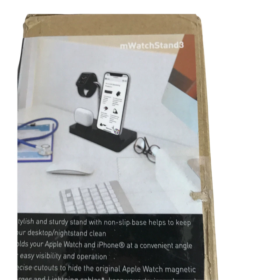 Macally Airpod iPhone Apple Watch Charging Station - A Home for Your Devices - Image 4 of 4