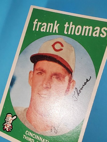1959 Topps Frank Thomas Cincinnati Reds #286 VG-EX tiny wrinkle ⚾ - Picture 10 of 12