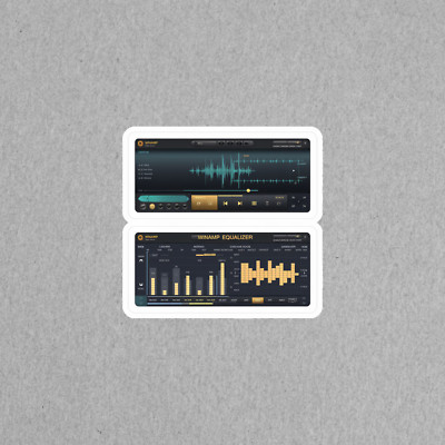 Winamp Equalizer Sticker Set - Retro Music Player Interface Decals #6072