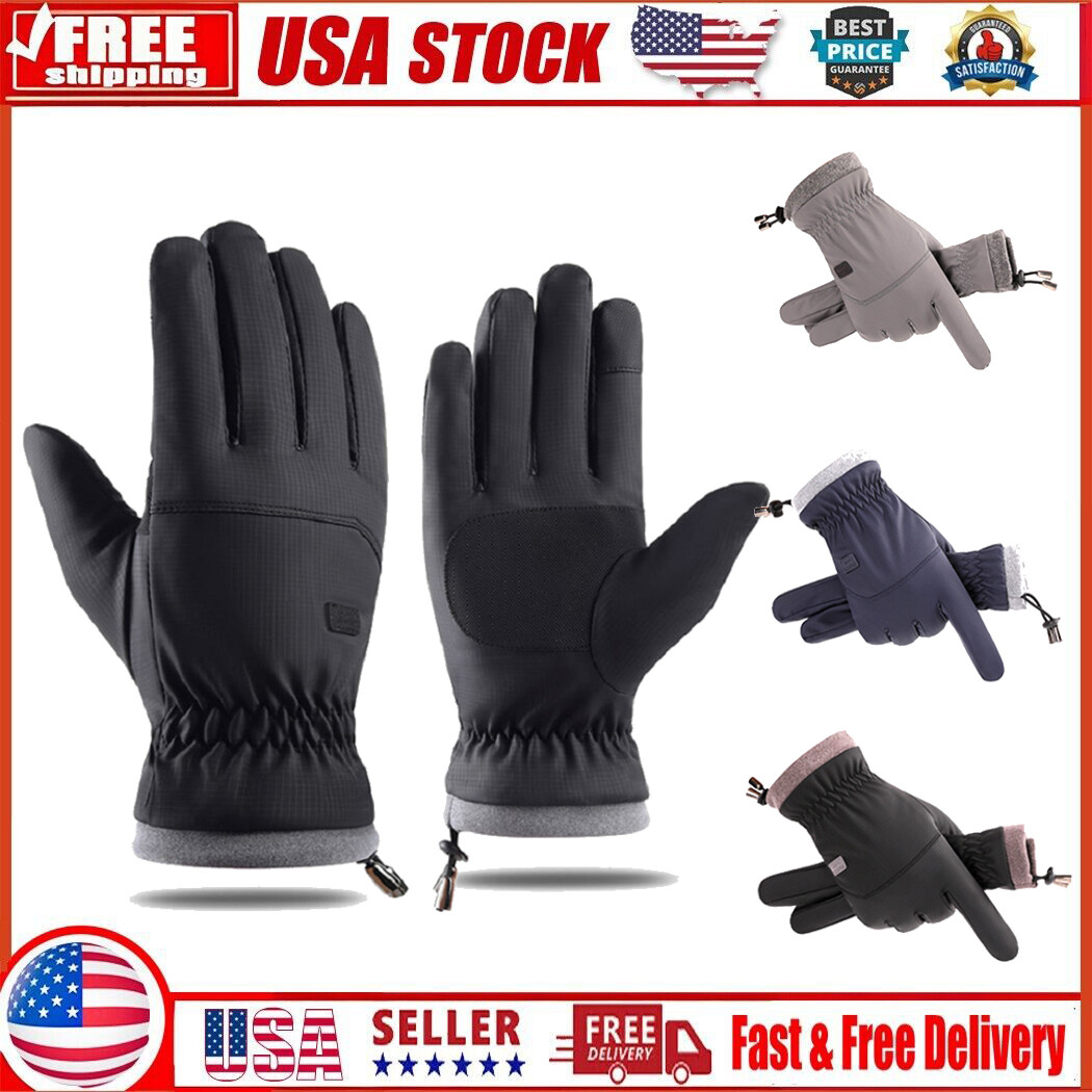 Winter Gloves Touch Screen Waterproof Non-slip Cycling Thermal Wind Proof Unisex-image