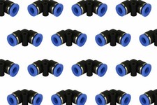 50 Piece Pneumatic Air Quick Push to Connect Fitting 1/4" OD "L" Elbow Tube 6mm