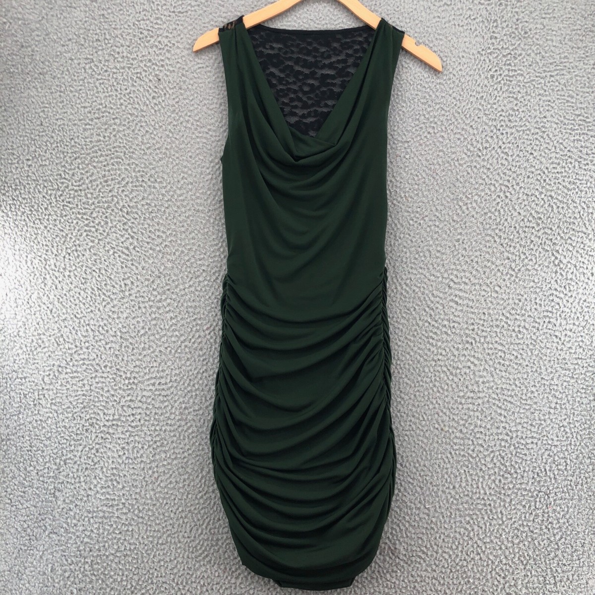 cowl neck ruched bodycon midi dress in green Express Womens Extra Small Backless Lace As Picture; choklate paris tropicana asymmetric dress - COLOUR:Chocolate Polka Dot