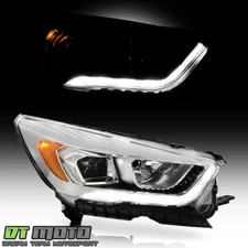 For 2017-2019 Ford Escape Chrome Halogen LED DRL Projector Headlight - Passenger