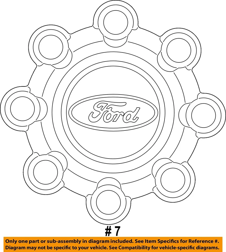 Оригинальные накладки на колеса FORD 99-02 Excursion отделка колпаки колес 1C3Z1130BA - Изображение 4 из 4