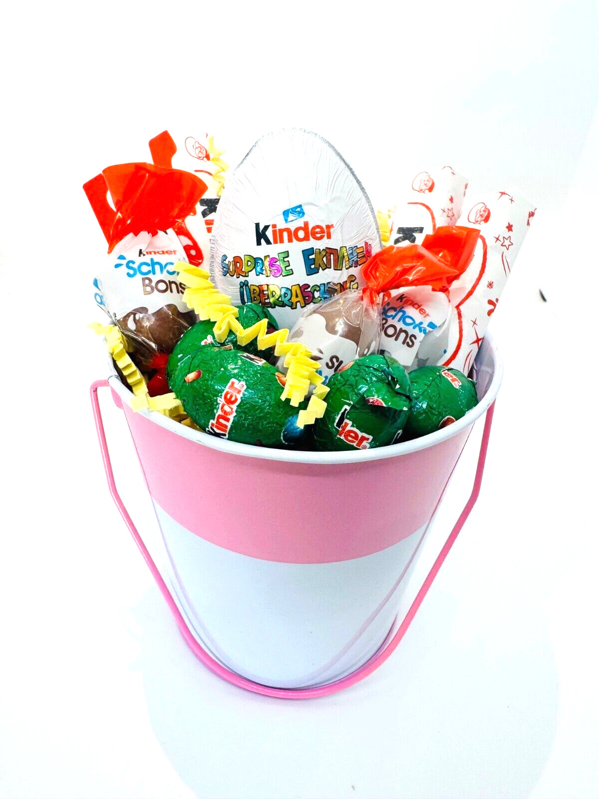 Ferrero KINDER Chocolate GIFT Easter Basket 1ct -PINK - WHITE - FREE SHIPPING 3290₽
