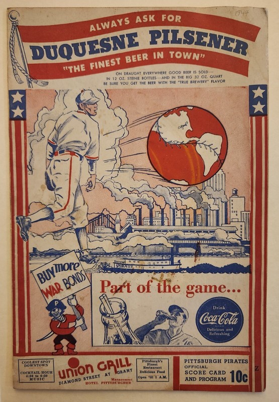 Honus Wagner & Rip Sewell autographed 1945 Pittsburgh Pirates Scorecard Program 