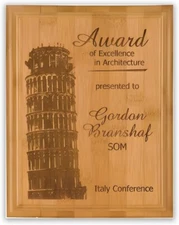 Custom Bamboo Plaque – Eco-Friendly Personalized Award with Engraving for Name