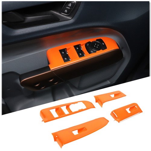 4PCS Orange Door Window LIFT Panel Trim Cover For FORD Maverick 2022+ - Picture 2 of 17