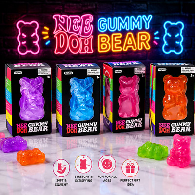 Needoh Gummy Bear Squishy Fidget Toy Sensory Stress Relief Squeeze