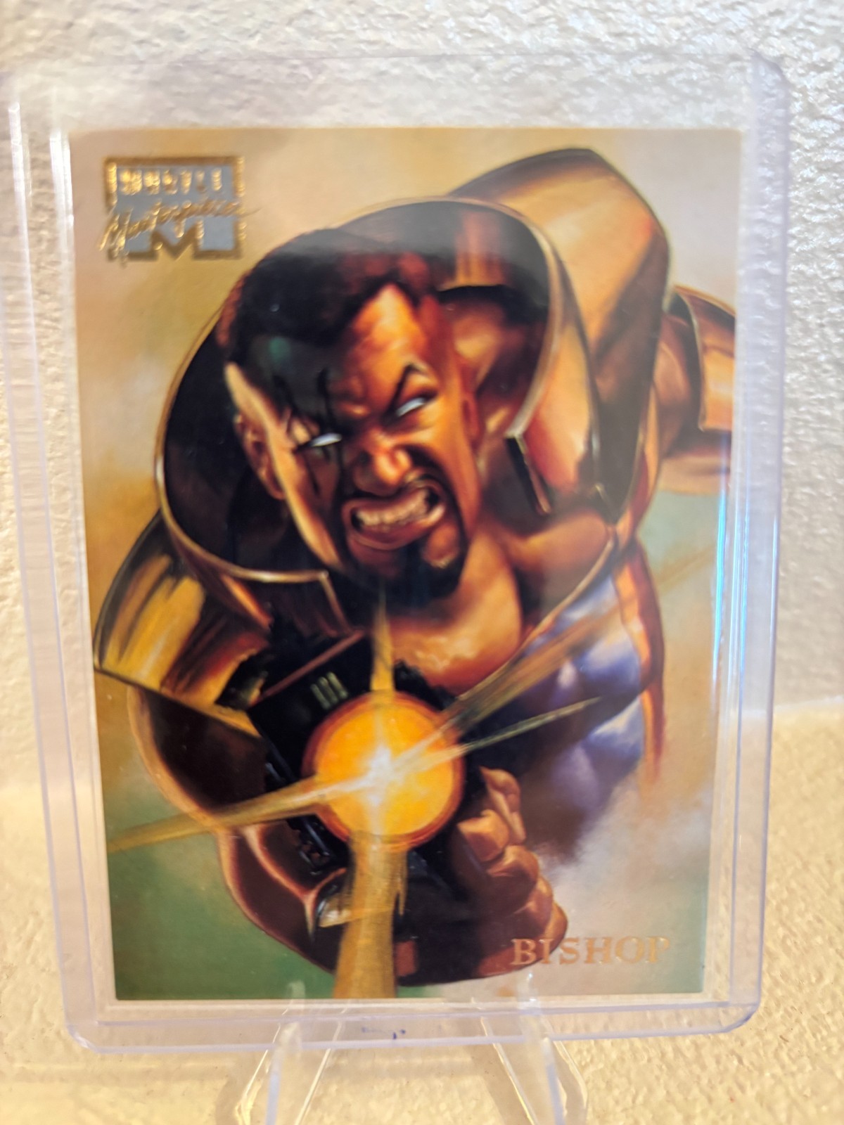 1996 Marvel Masterpieces Base Card #3 Bishop - Boris & Julie