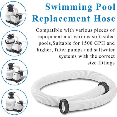 Schlauch Ersatz 59 Zoll für Intex Soft Sided Pools und 1 500 GPH für Pumpen