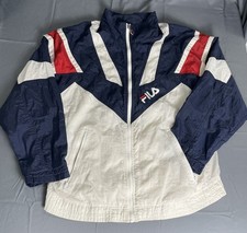 Vintage 90s Fila Windbreaker Multicolor Size Small Perfect Condition