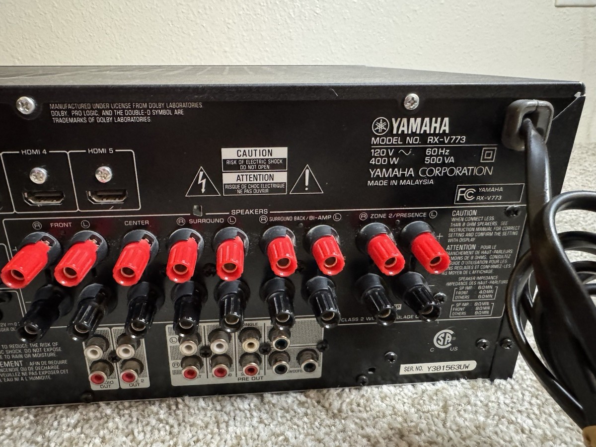 Yamaha RX-V773 Network 7.2 Receiver DLNA AirPlay Bi-amp 3D 4K
