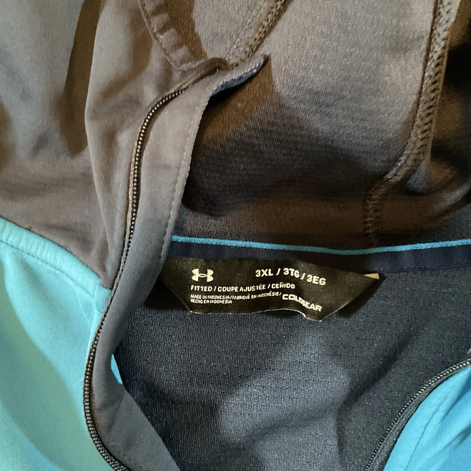 Under Armour Storm ColdGear Infrared Shield Hood Jacket Blue Men’s 3XL Flaw