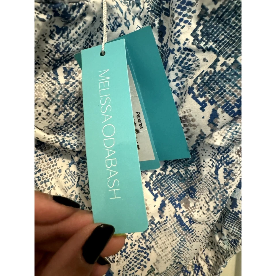 Nuevo con etiquetas One Piece Swim Melissa O Dabash Serpente EE. UU. Talla 10 Hecho en Italia Foto 4 de 4