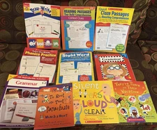 Lot of 10 grammar phonics comprehension reading Books Homeschooling Grds 1-3
