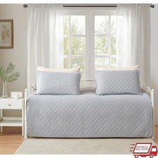 Soft Breathable Microfiber Daybed Cover Set Twin 3-Piece Bedding Ideal Kids Pets