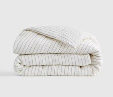 NWOT Quince FULL QUEEN Duvet Linen Pencil Stripe ONLY NO SHAMS