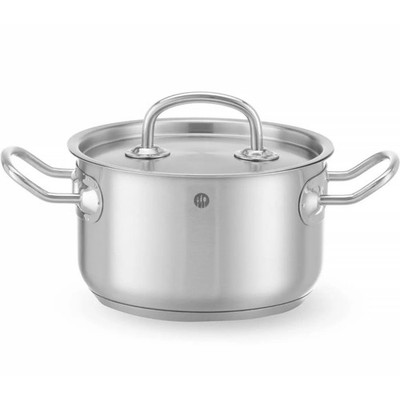 Mittlerer Topf mit Deckel, Kitchen Line, 1,9 l Durchmesser 160 x 95 mm - Hendi 8