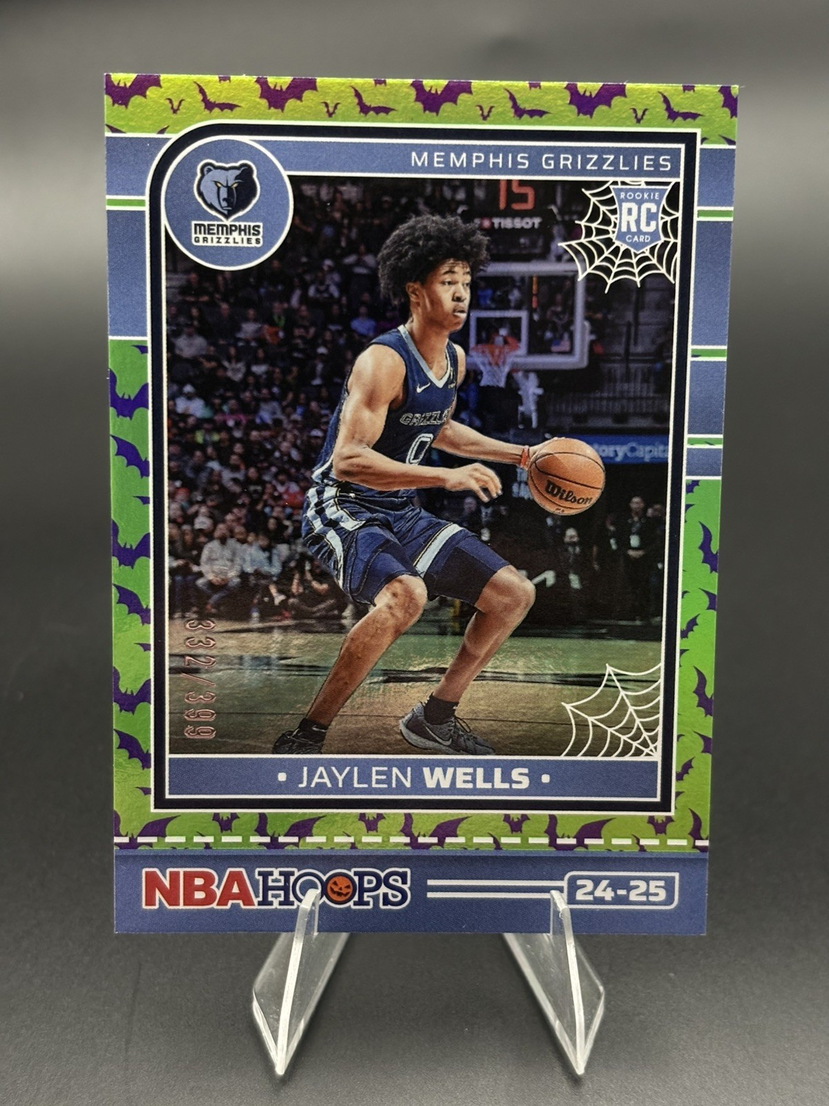 2024-25 Panini Haunted Hoops - Jaylen Wells, Jaylen Wells #272 Holo Bats /399 