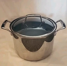 ZWILLING J.A. HENCKELS 8QT 3 PLY 18/10 STAINLESS STOCK POT WITH LID