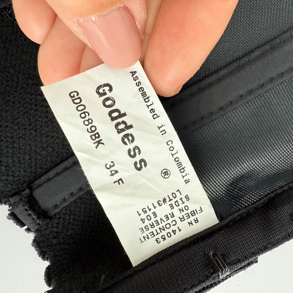 Corsé Bustier de Encaje Longline Goddess De Colección para Mujer Negro 34F Nupcial Correas De Colección Foto 4 de 4