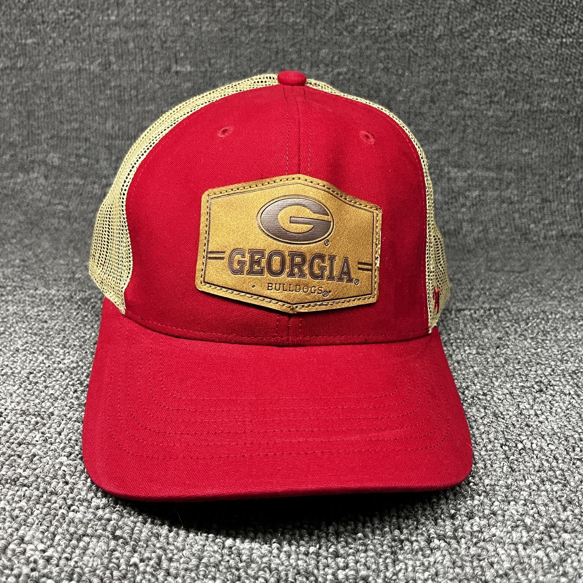 Georgia Bulldogs '47 Brand Trucker Hat Red Tan Mesh Snapback Cap NCAA