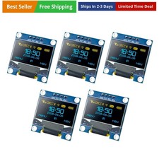 5 Pcs 0.96 Inch OLED I2C IIC Display Module 12864 128x64 Pixel Mini Self-Lumi...